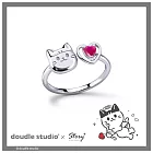 STORY 故事銀飾 -doudle studio經典系列-I.Love喵喵純銀戒指 國際圍#9