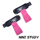 【NINE STUDY】頂級皮革加厚助力帶 兩只入 糖果系  WO-01  健身 戶外 (三色任選) 桃色