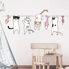 時尚壁貼-可愛衣架貓咪BR63988