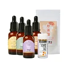 人良油坊 [初榨佐味選] 第一道冷壓初榨素食魚油組(30mlx4入+嚴選鹽品x2入)