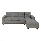 IDEA-貝蒙隱藏收納亞麻貴妃椅/面右款