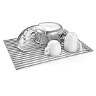 《tescoma》Puro碗盤瀝水架(岩灰46x34cm) | 餐具杯盤墊 隔水墊 流理臺墊