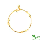 幸運草金飾 心的波動黃金手鍊