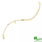 幸運草金飾 真知之眼黃金/水晶手鍊