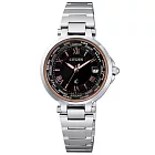 CITIZEN Xc 光動能馨悅之旅電波時計腕錶-黑