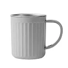 【COMET】420ml不鏽鋼帶插槽牙刷漱口杯(水杯 咖啡杯 刷牙杯 洗漱杯 不鏽鋼杯 手把插槽/B-712) 灰色