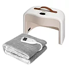 組合優惠【聲寶】陶瓷式智能暖足機 HX-LD02G+【禾聯】單人電熱毯HEB-06N3