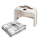 組合優惠【聲寶】陶瓷式暖足機 HX-LD02G+【禾聯】披蓋式法蘭絨電熱毯 HEB-12NB010