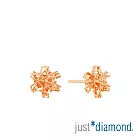 【Just Diamond】星芒閃爍 18K玫瑰金耳環(網路限定)