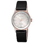 CITIZEN LADY’S光動能晶鑽四射時尚腕錶-黑