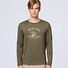 【荒野wildland】男彈性圓領暖感印花機能衣169鼠尾草綠 L 169鼠尾草綠