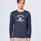 【荒野wildland】男彈性圓領暖感印花機能衣181夜空藍 M 181夜空藍