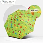 【雙龍牌】可愛童趣傘自動兒童傘恐龍車車蜜蜂瓢蟲速乾雨傘(晴雨兩用傘/安全童傘自動開直傘D3077) 綠色海洋