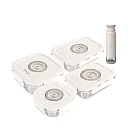 Keep Fresh真空玻璃保鮮盒 5件超值組合 真空保鮮盒 禮盒 新年禮盒 超值五件組(內含手動真空抽氣機)