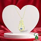 【Kuder Jewelry】斯里蘭卡產天然藍寶石40分設計款羽毛墜飾附珠寶鑑定書送小金馬項鍊一條 45cm 天然藍寶石.40分