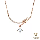 【CF鑽飾】項鍊《星之所繫》莫桑鑽1克拉純銀鑽墜  玫瑰金色