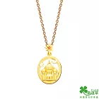 幸運草金飾 一千零一夜黃金墜子 送項鍊 送玫瑰鋼項鍊