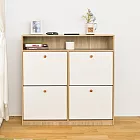 【H&R安室家】四格翻門收納鞋櫃 玄關鞋櫃 SHF39(收納架/置物櫃/收納鞋櫃)