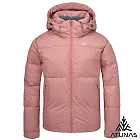 【ATUNAS 歐都納】女款HEAT CORE蓄熱保暖羽絨外套/短版連帽外套/麵包服外套A1GA2528W- S 霧粉