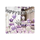 BESTHOT 生日派對金屬配色皇冠套裝  紫白銀