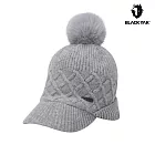 BLACKYAK 女 FOLDING毛球棒球帽 F 麻花灰