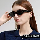 【SUNS】時尚精品貓眼太陽眼鏡 高品質TR90偏光墨鏡 流行明星款 防眩光/抗UV400 S2337 亮黑色