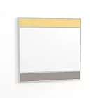 Magis Vitrail 彩色玻璃方型掛鏡 （淺灰框、金/銅色）