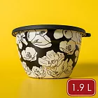 《S’well》Kit醬料罐+防漏不鏽鋼沙拉碗 - 墨韻花影1.9L