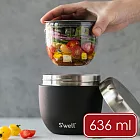 《S’well》Eats密封罐+不鏽鋼保溫悶燒罐 - 曜石黑636ml