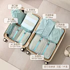 【Life+】新升級高質感旅行收納袋7件組_6款任選  天藍色