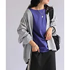 日本Antiqua｜小臉船型領｜純棉舒適｜滑順高品質｜不皺易打理｜簡約長袖｜經典百搭 L 海軍藍L