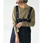 日本Antiqua｜小臉船型領｜純棉舒適｜滑順高品質｜不皺易打理｜簡約長袖｜經典百搭 L 軍綠L