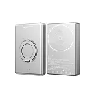 Canpower 防爆超薄三合一固態行動電源 10000mAh 台灣製造 196g 磁吸可充手錶耳機 鋁合金旋轉支架 有wh、ccc標示 銀色