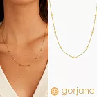 GORJANA 圓潤星辰豆豆項鍊 優雅金色素鍊 Newport