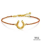 【點睛品】幸運馬蹄鐵 紅繩 黃金手鍊_計價黃金