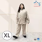 【雨之情】時尚高機能套裝雨衣_二件式  灰卡_XL