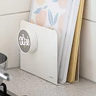 【日本霜山】碳鋼製廚房收納置物分隔立架(窄版)-3入-多色可選 迷霧白