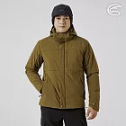 ADISI 男SMAWARM海洋溫控超撥水防風外套 AJ2521033｜撥水 防潑水 蚵技棉 抗風 保暖外套 M 油棕綠