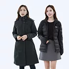 【遊遍天下】男女款二件式GlobeTex防水+無縫JIS90長版羽絨外套 GJ25012 (M-5L) M 深灰