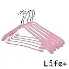 【Life+】北歐ins 乾濕兩用多功能防滑寬肩衣架20入/組 粉色