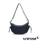 tripose MOVE微皺尼龍輕量雙側袋斜背包-小  沉靜藍