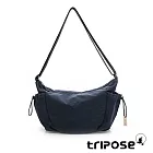 tripose MOVE微皺尼龍輕量雙側袋斜背包-大  沉靜藍