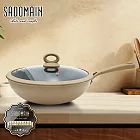 仙德曼旋薄輕量不沾深炒鍋-附蓋-32cm-2支