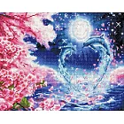 ArtLife藝術生活【GJ2778】月夜海豚灣_DIY 滿版立體鑽石畫