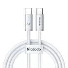 Mcdodo麥多多 LQ CA708 Cab Luma系列240W帶燈數據線 C to C 1.8m 白色