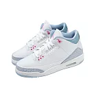 Nike 休閒鞋 Air Jordan 3 Retro GS 大童 女鞋 白 藍 AJ3 3代