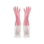 BESTHOT 加長型萬用清潔手套(兩入) M  加絨粉