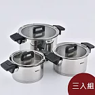 Woll Concept 不鏽鋼湯鍋  燉鍋 雙耳鍋 3入組 (18,20,24cm)