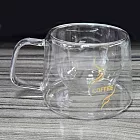 coffee play玻璃雙層手把咖啡杯-150ml-2入