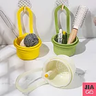 JIAGO 廚房水槽過濾網瀝水籃(收納籃/掛籃/瀝水架) 白色